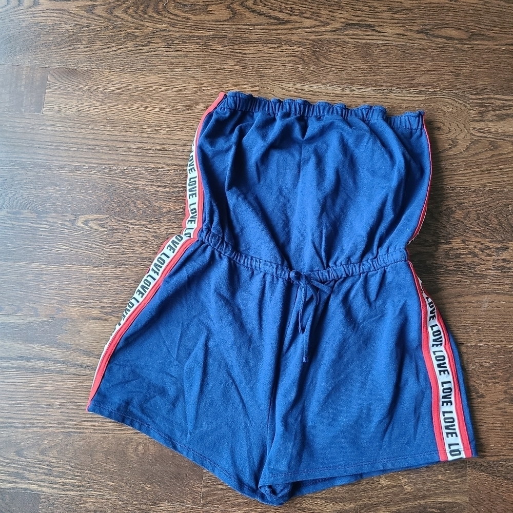 Flirtitude Romper Blue Color Women's Sz.L